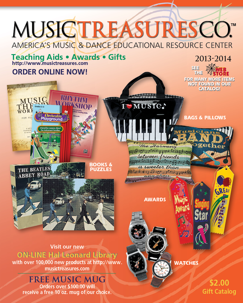 Free Music Gift Catalog from Music Treasures Gifts for Musicians and